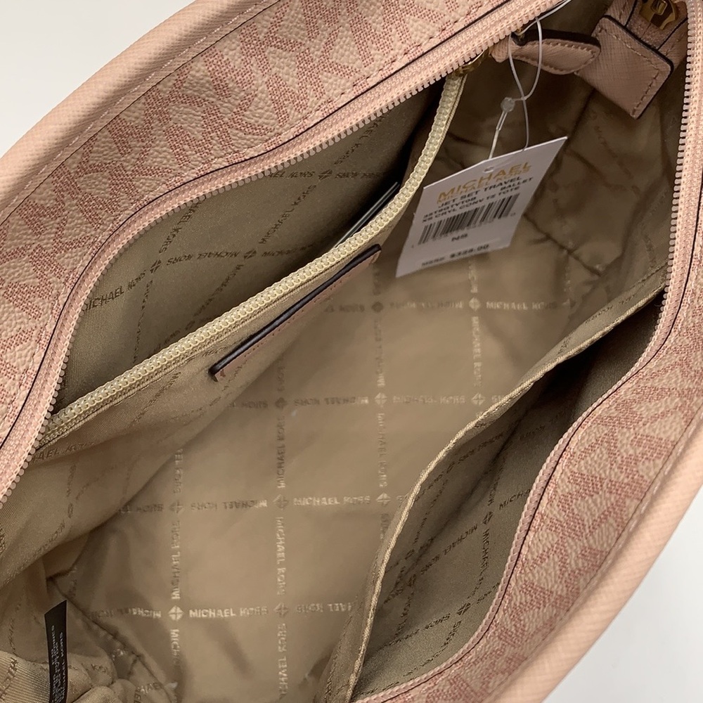 MICHAEL KORS Jet Set Travel Extra-Small Saffiano Leather Top-Zip Tote Bag BALLET - Picture 9 of 16